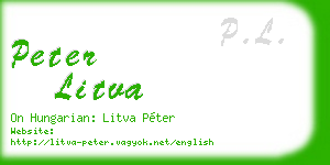 peter litva business card